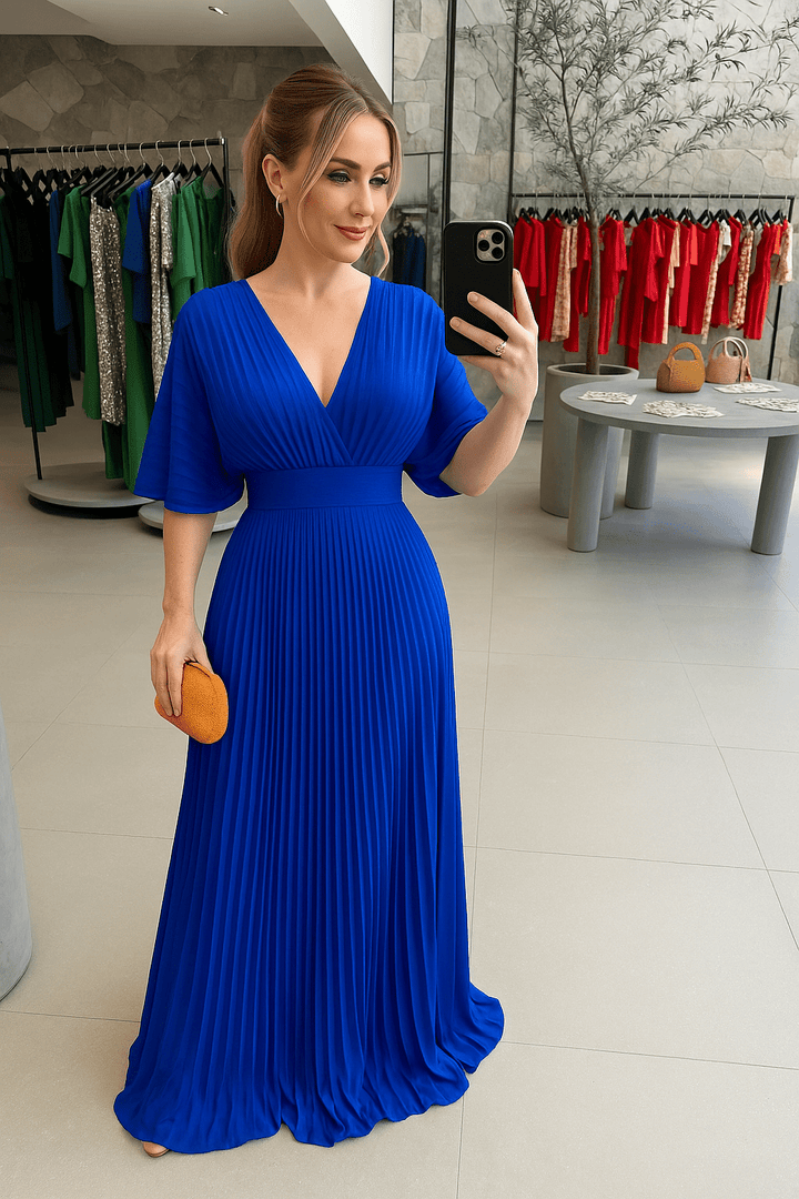 Drune | Fließendes Sommerkleid mit Bauchverdecker Effekt