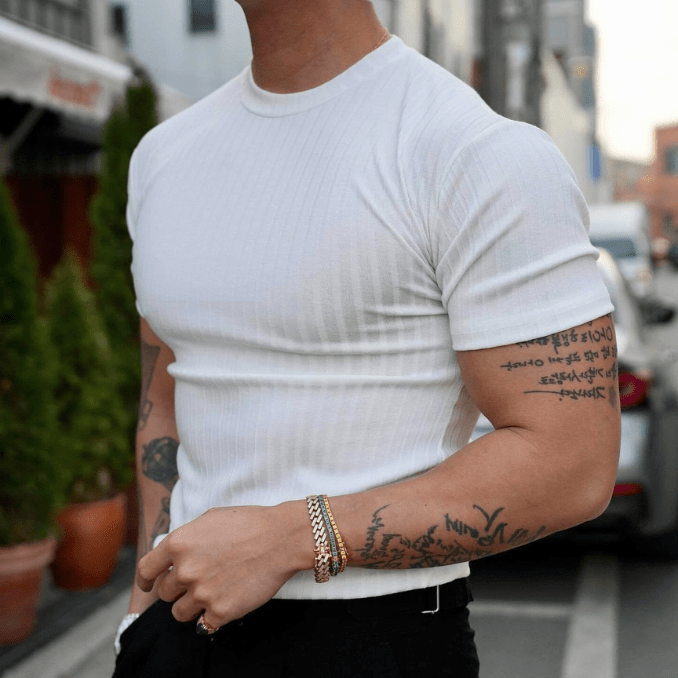 Drune | T-Shirt Herren Flex Fit Baumwoll T-Shirt Für Lässige Outfits & Sportlich