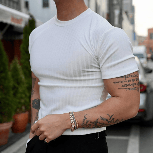 Drune | T-Shirt Herren Flex Fit Baumwoll T-Shirt Für Lässige Outfits & Sportlich