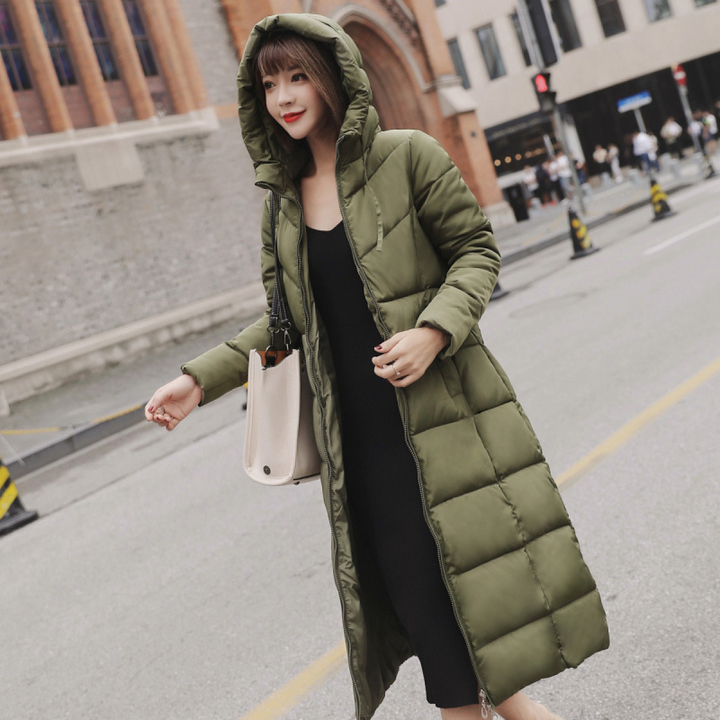 Drune | Winterjacke - luxuriöse lange Damenjacke mit Kapuze