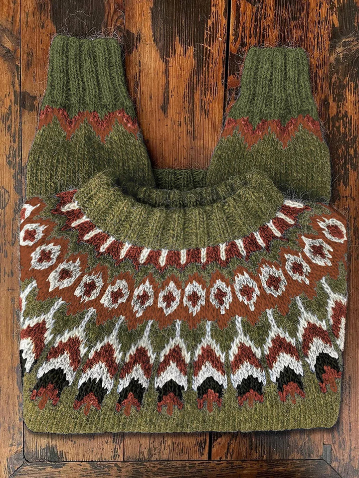 Drune | Retro Strickpullover für Frauen