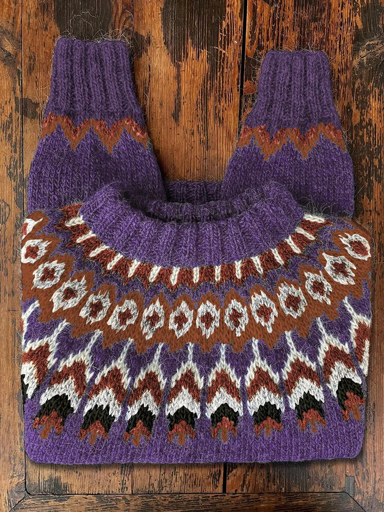 Drune | Retro Strickpullover für Frauen