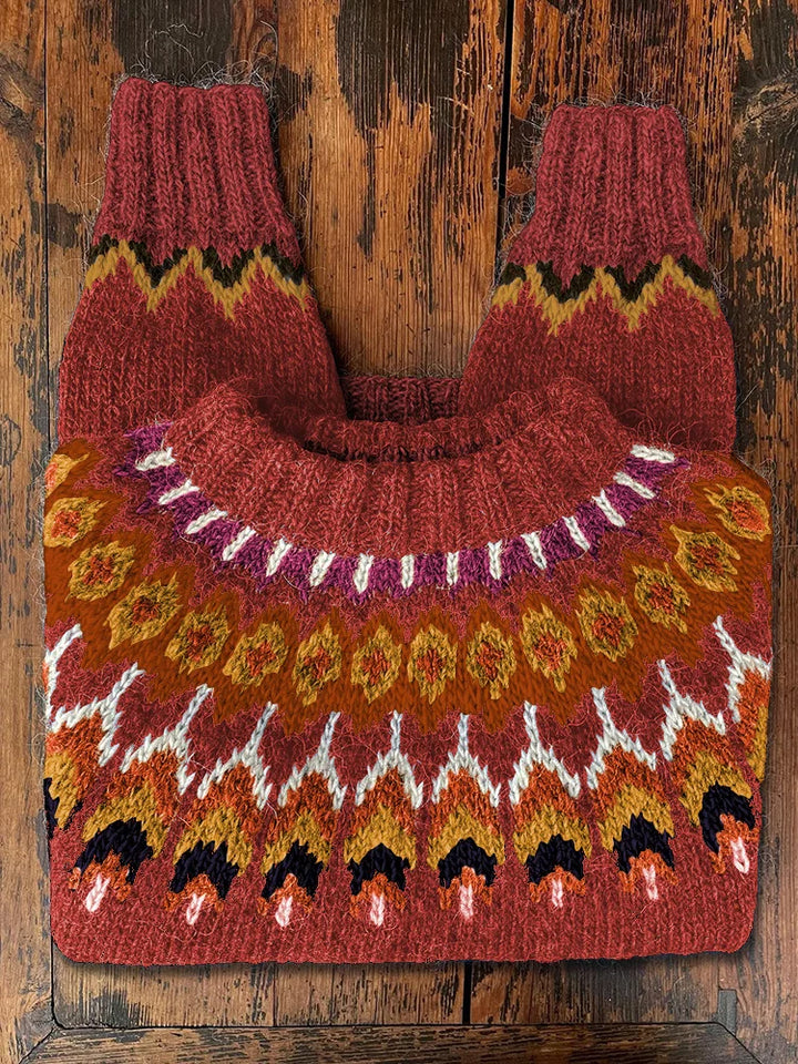 Drune | Retro Strickpullover für Frauen