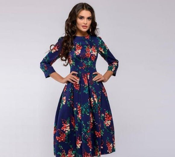 Elegantes mittellanges Kleid