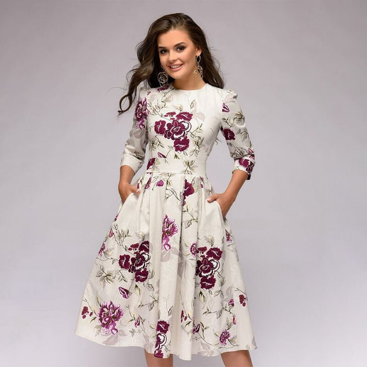 Elegantes mittellanges Kleid