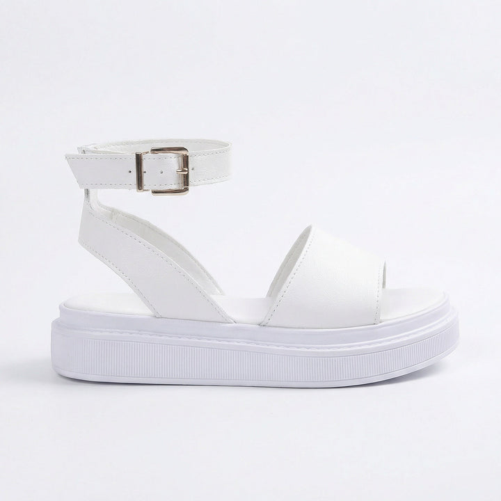 Damen Komfortable Sandalen mit verstellbarem Knöchelriemen Drune