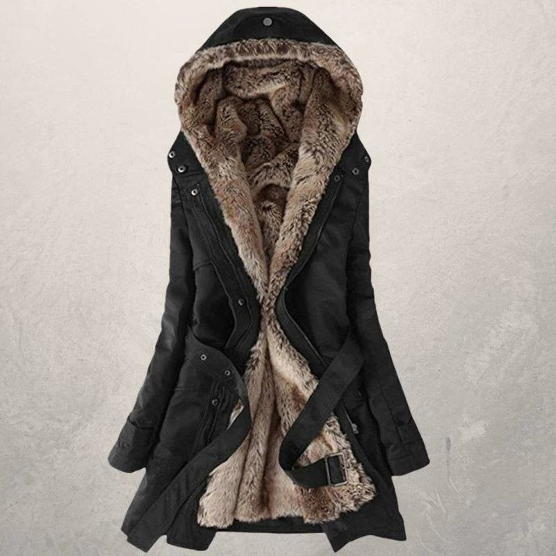 Drune | Modische elegante und bequeme beige Jacke für den Winter