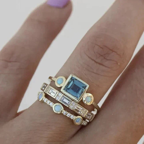 Drune | Blauen Kristall Im Weintage Stil