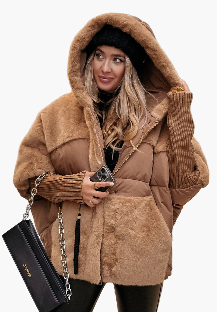 Drune | Winterjacke mit Kapuze - Modische Teddy-Steppjacke für Outdoor und Alltag