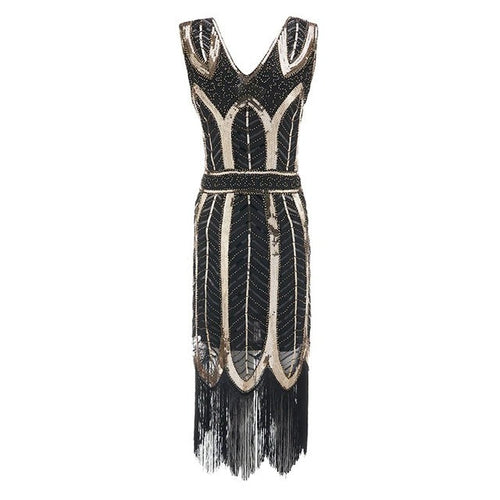 Drune | 1920Er Gatsby-Kleid Schwarz Gold