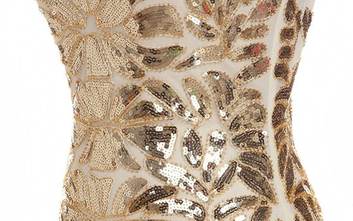 Drune | Gatsby Kleid 20Er Jahre Beige