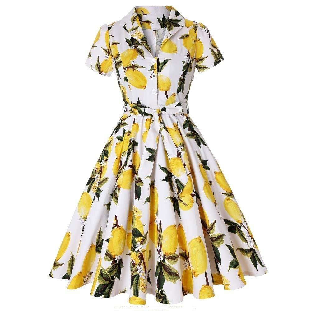 Drune | Guinguette Kleid Zitrone