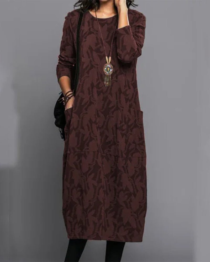 Drune | Elegantes Langes Leinenkleid für Damen