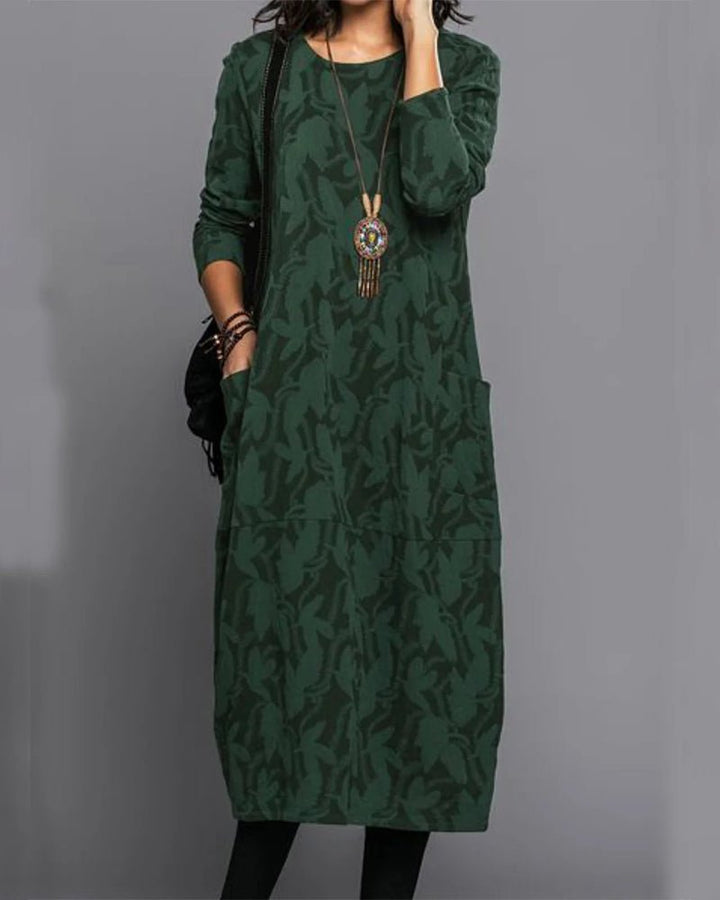 Drune | Elegantes Langes Leinenkleid für Damen