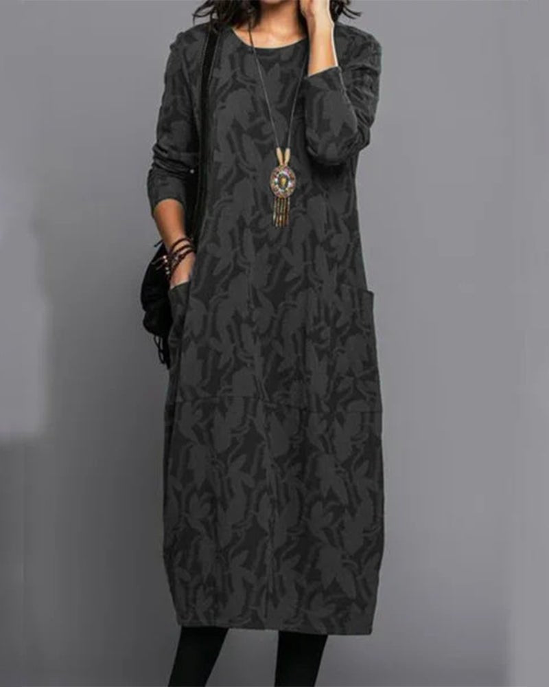Drune | Elegantes Langes Leinenkleid für Damen