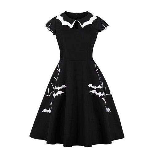 Drune | Rockabilly Halloween Kleid Fledermaus