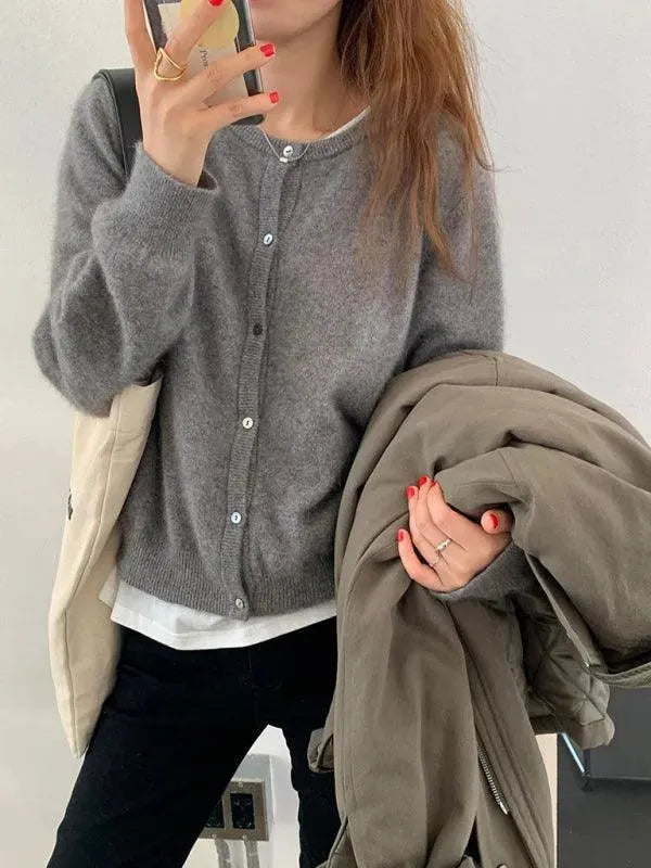 Drune | Geschichteter Damen Strickjacke Pullover