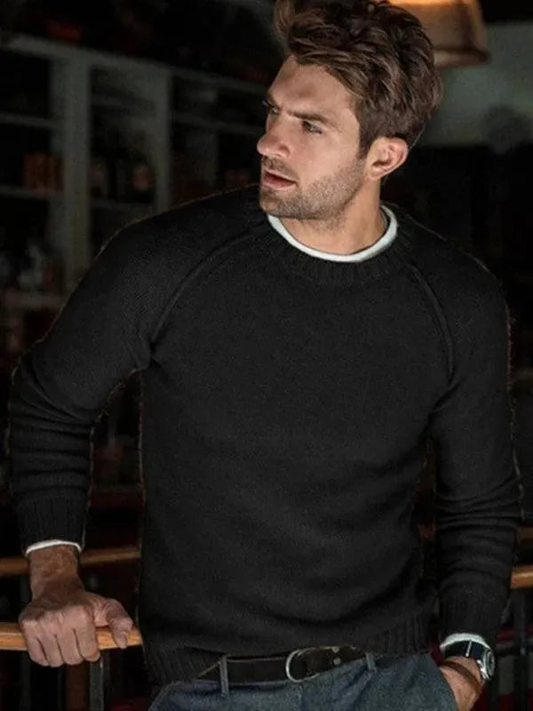 Drune | Slim Fit Herren Pullover Sweatshirt