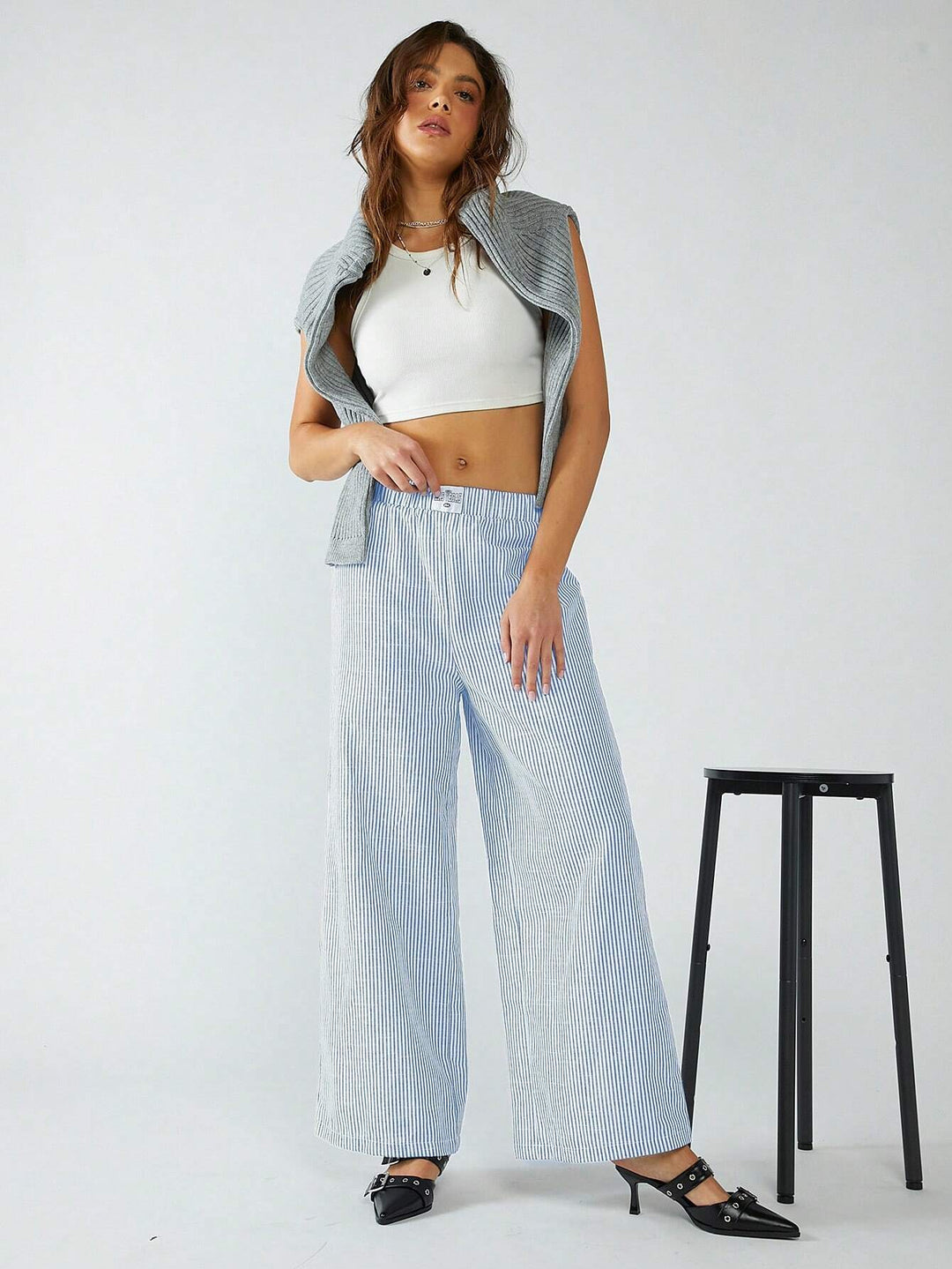 Drune | GESTREIFTE STOFFHOSE
