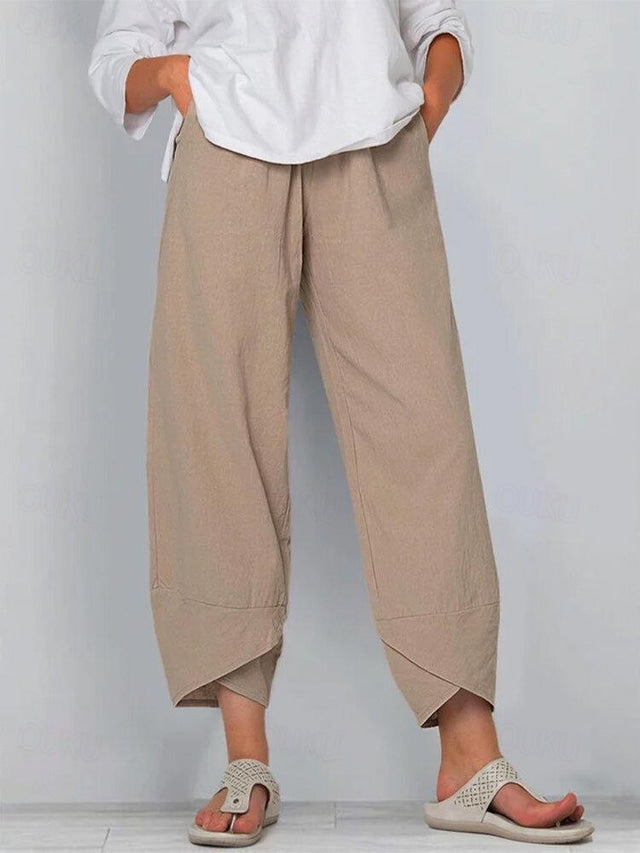 Drune | Bequeme Weite Leinenhose für Damen