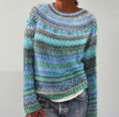 Drune | Retro Strickpullover mit Stilvollem Muster