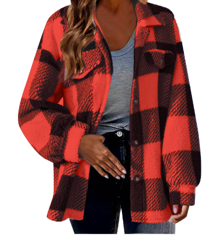 Drune | warme Damenjacke mit Karomuster