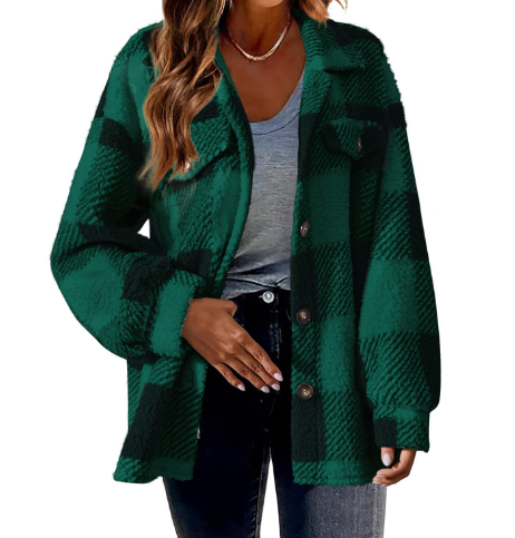 Drune | warme Damenjacke mit Karomuster