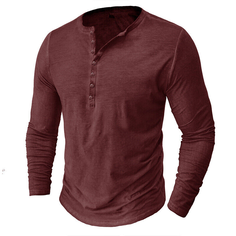 Drune | Henley Shirt Für Herren Mit Langen Ärmeln