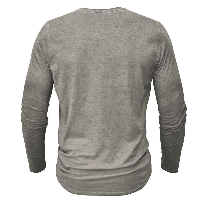 Drune | Henley Shirt Für Herren Mit Langen Ärmeln