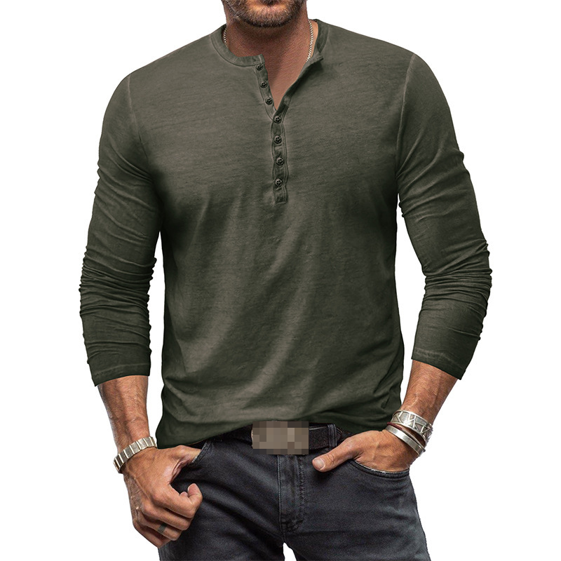 Drune | Henley Shirt Für Herren Mit Langen Ärmeln