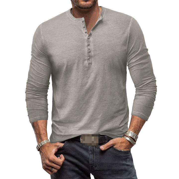 Drune | Henley Shirt Für Herren Mit Langen Ärmeln