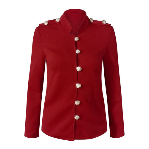 Drune | Damen Knopf-Front Militärstil Jacke