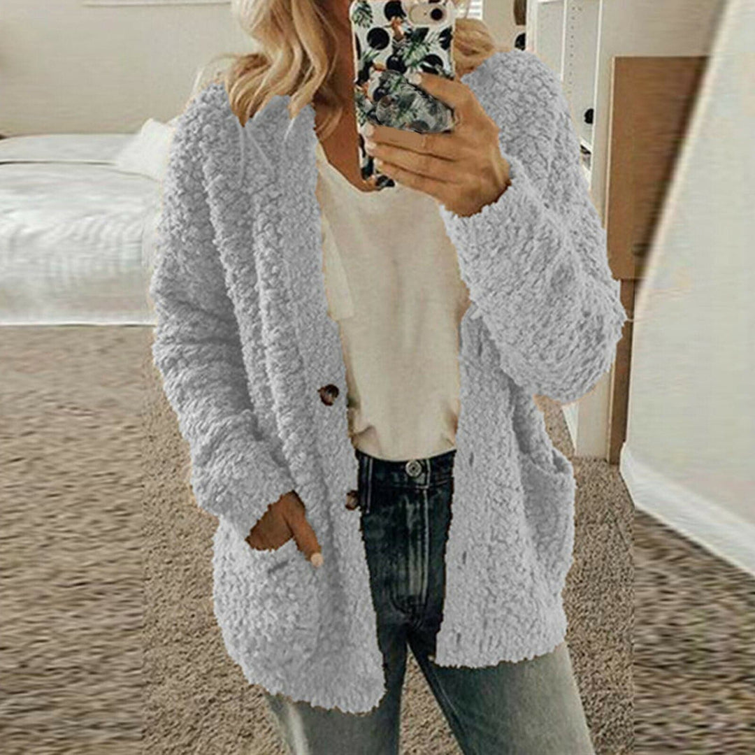 Drune | Strickjacke Wolle Übergroß Fit Grobstrick Offene Vorderseite Mit Knöpfen