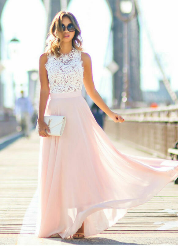 Drune | Elegante Chiffon Maxikleid