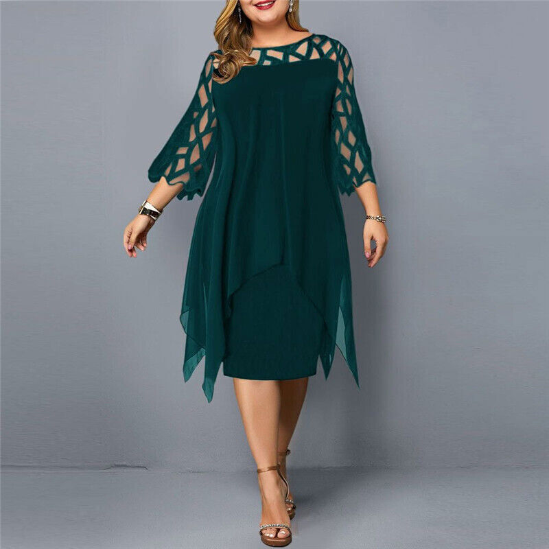 Drune | Midi-Kleid In Übergröße für Modische Looks