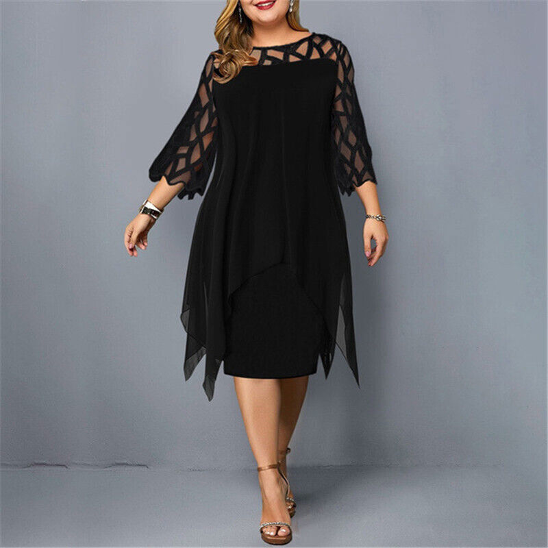 Drune | Midi-Kleid In Übergröße für Modische Looks