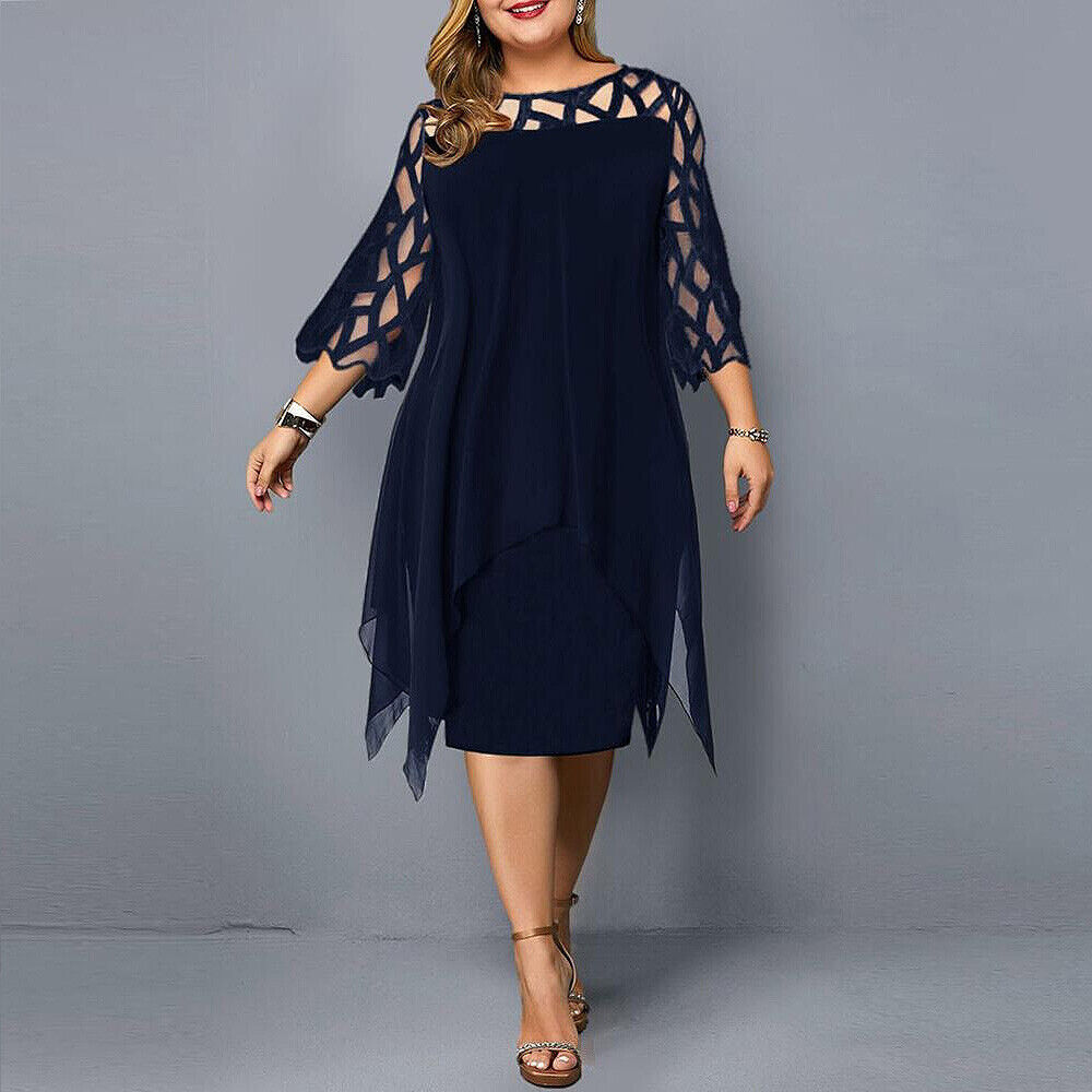 Drune | Midi-Kleid In Übergröße für Modische Looks