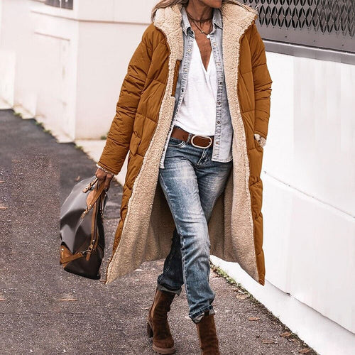 Drune - Wendbare lange Pufferjacke (mit Kapuze)