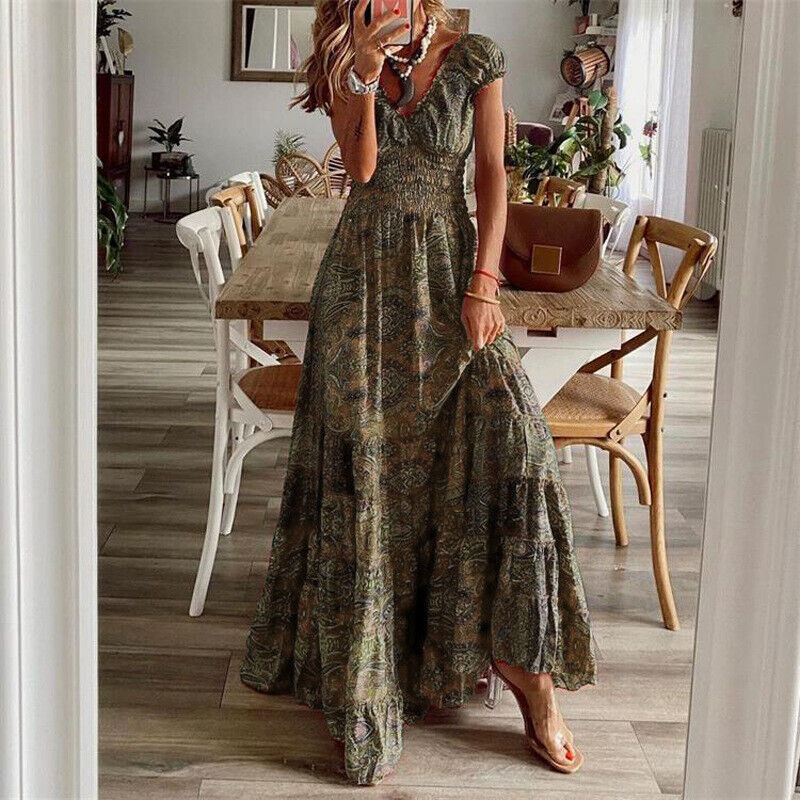 Drune | Maßgeschneiderteres Langkleid Im Boho-Stil