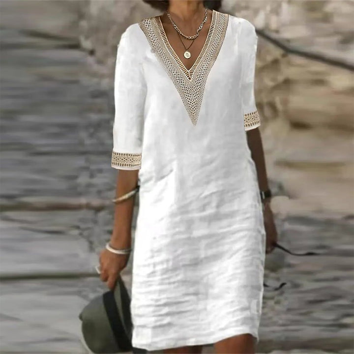 Drune | Elegante Leinen Sommerkleid