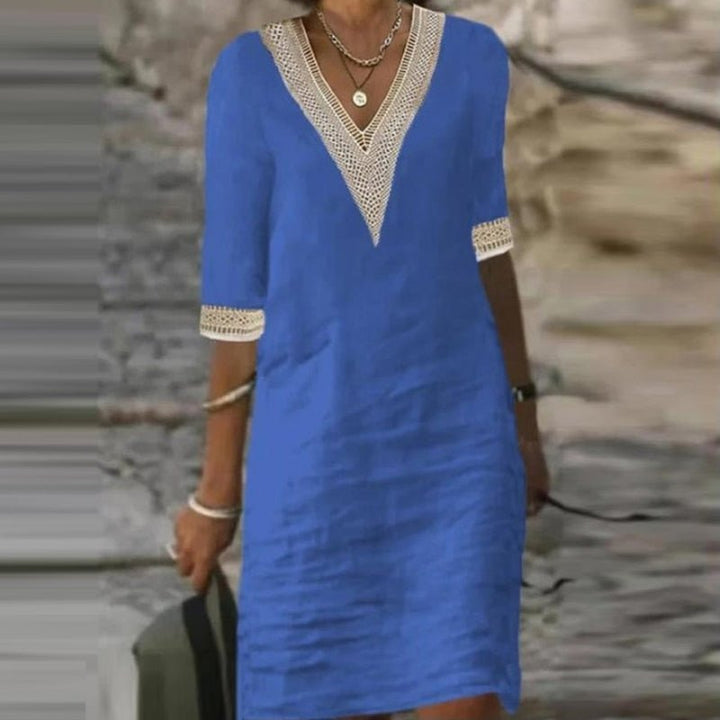 Drune | Elegante Leinen Sommerkleid