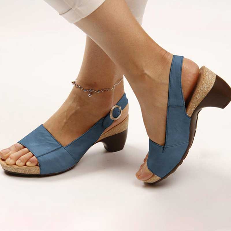 Drune | Orthopädische Sandalen mit Absatz - Bequeme Damensandalen für optimale Unterstützung