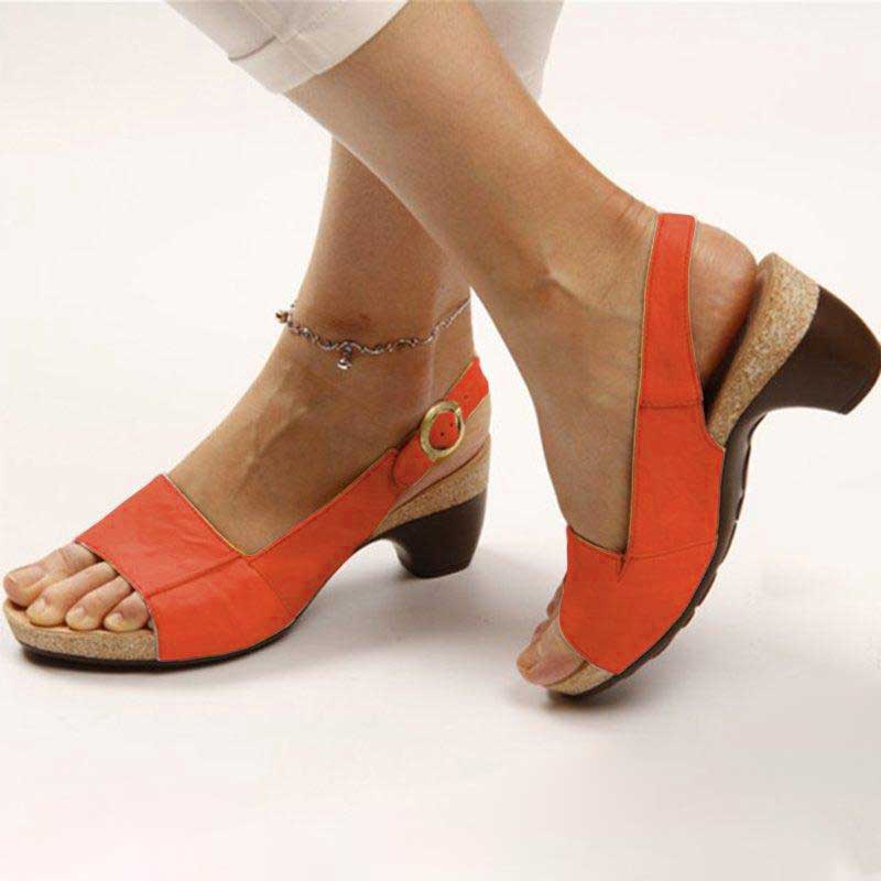 Drune | Orthopädische Sandalen mit Absatz - Bequeme Damensandalen für optimale Unterstützung