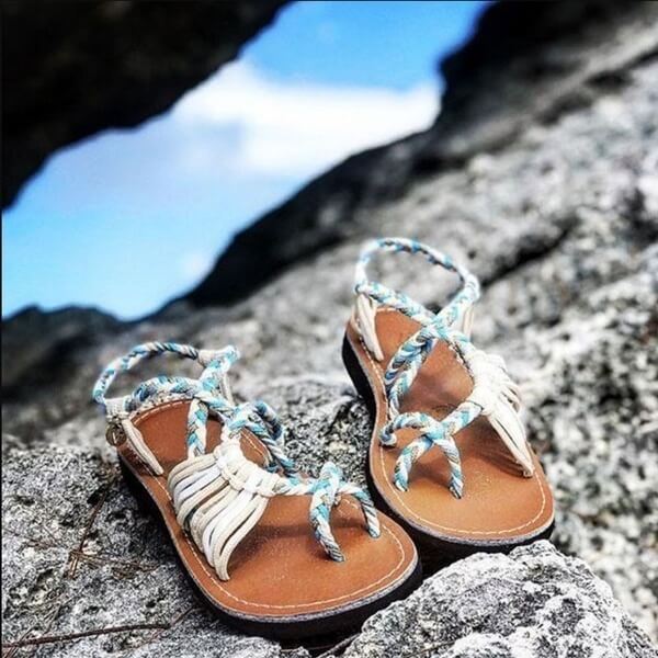 Drune | Stilvolle Sandalen mit Gewebten Riemen