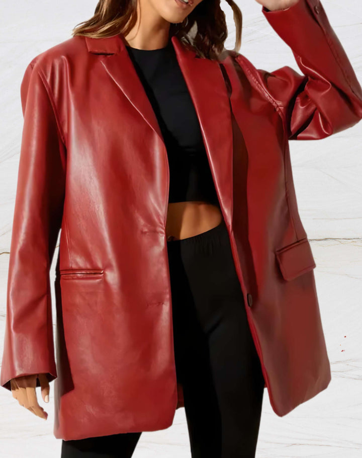 Drune | Lederjacke für Damen mit Reverskragen