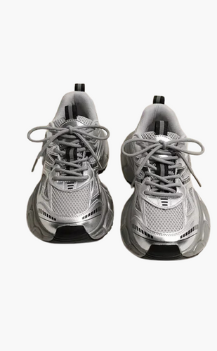 Drune | Chunky Mesh Sneaker Damen Bequeme & Sportliche Schuhe Mit Trendiger Sohle, Grau