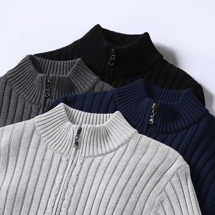 Drune | Merino Strickjacke mit Reißverschluss