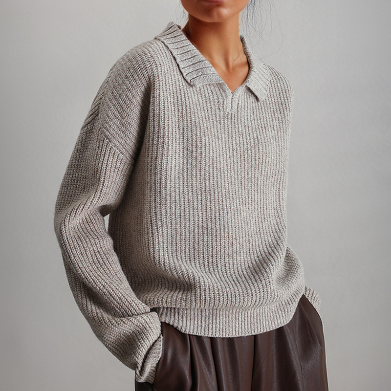Drune | Strick Lockerer Pullover mit Langen Ärmeln