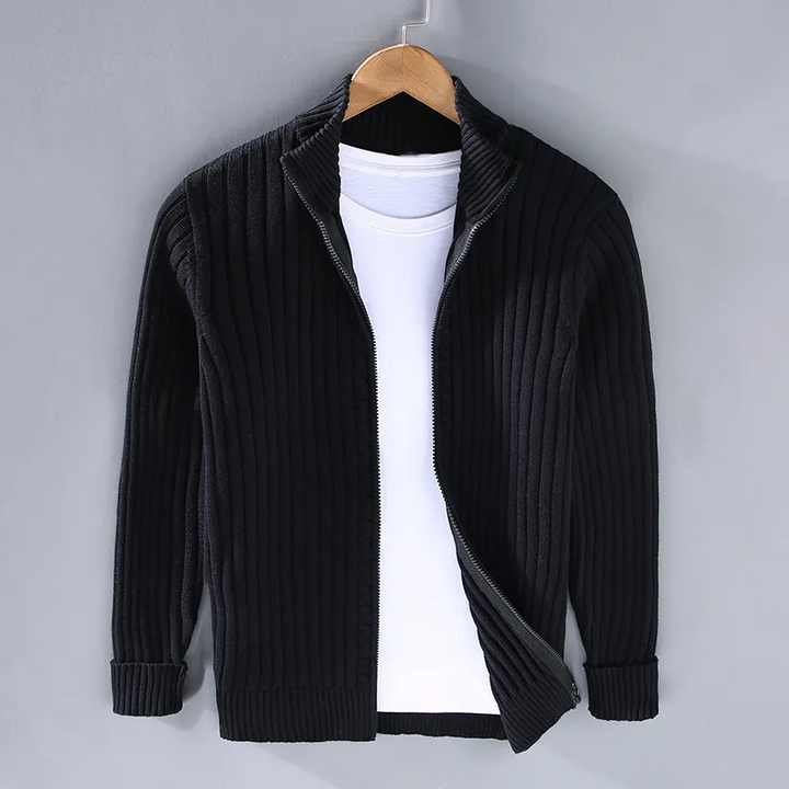 Drune | Merino Strickjacke mit Reißverschluss