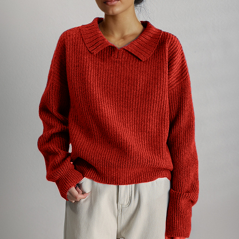 Drune | Strick Lockerer Pullover mit Langen Ärmeln